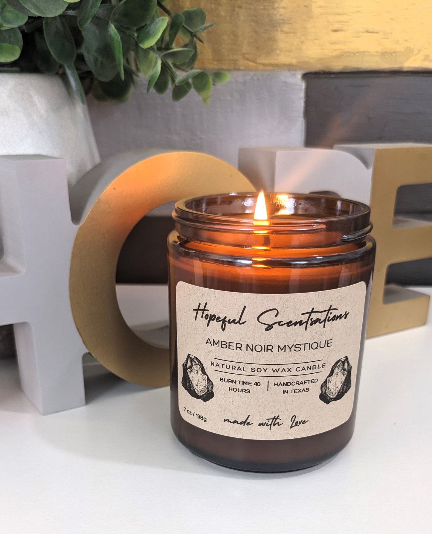Amber Noir Soy Wax Candle