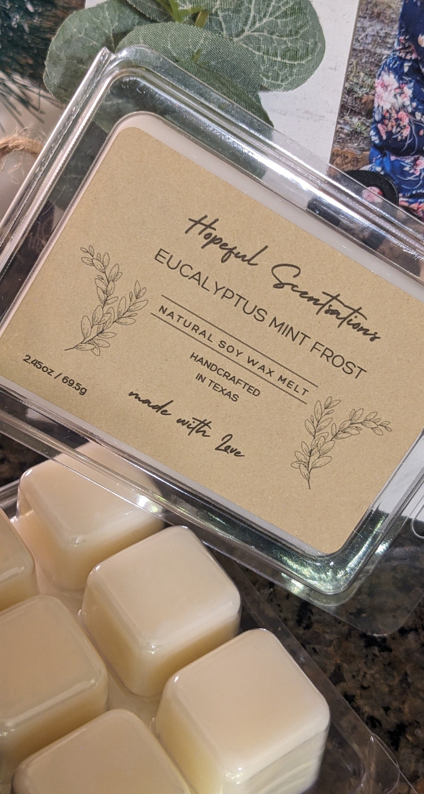 Peppermint Eucalyptus Soy Wax Melt - Refreshing and Invigorating