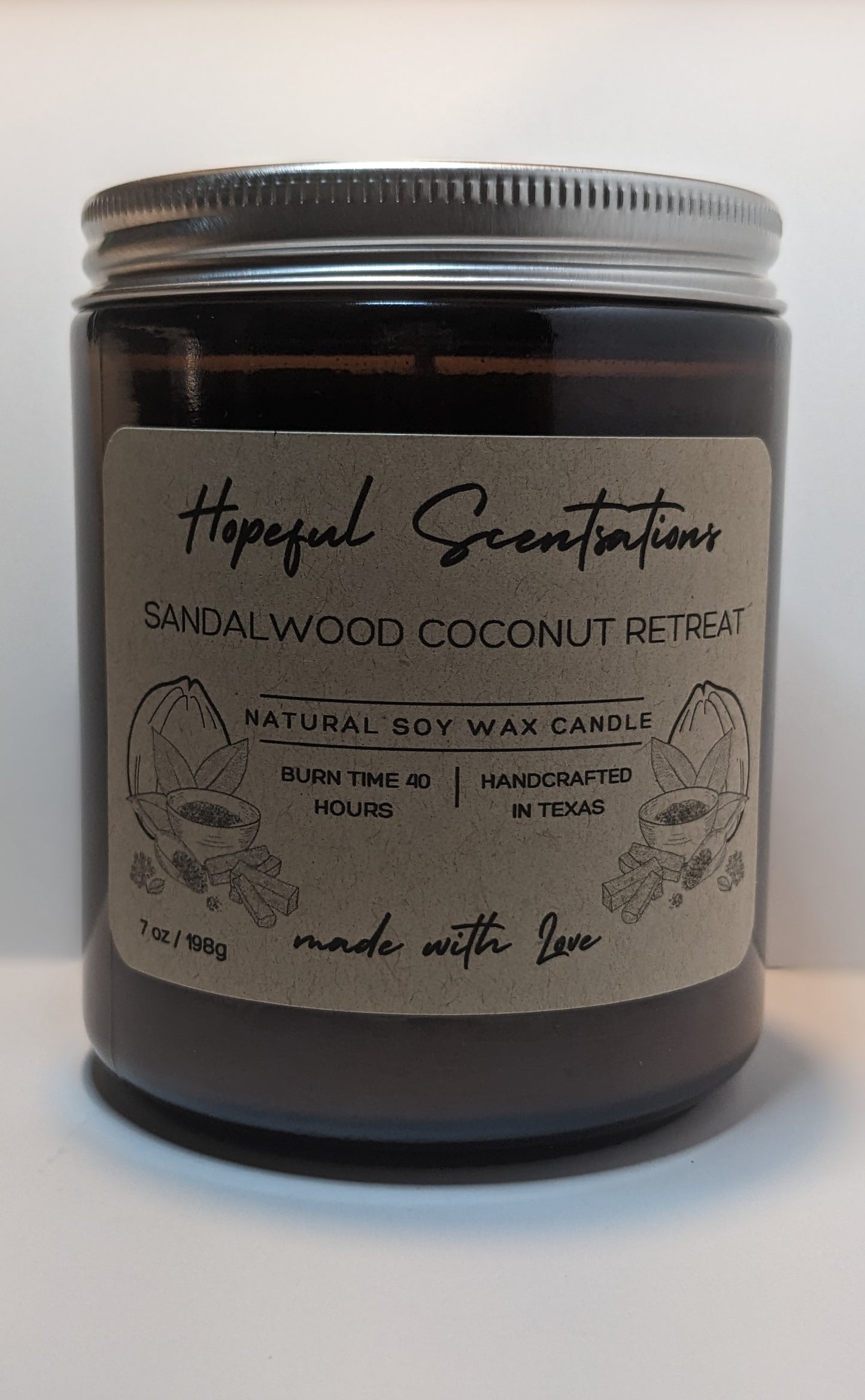 Sandalwood Coconut Soy Wax Candle