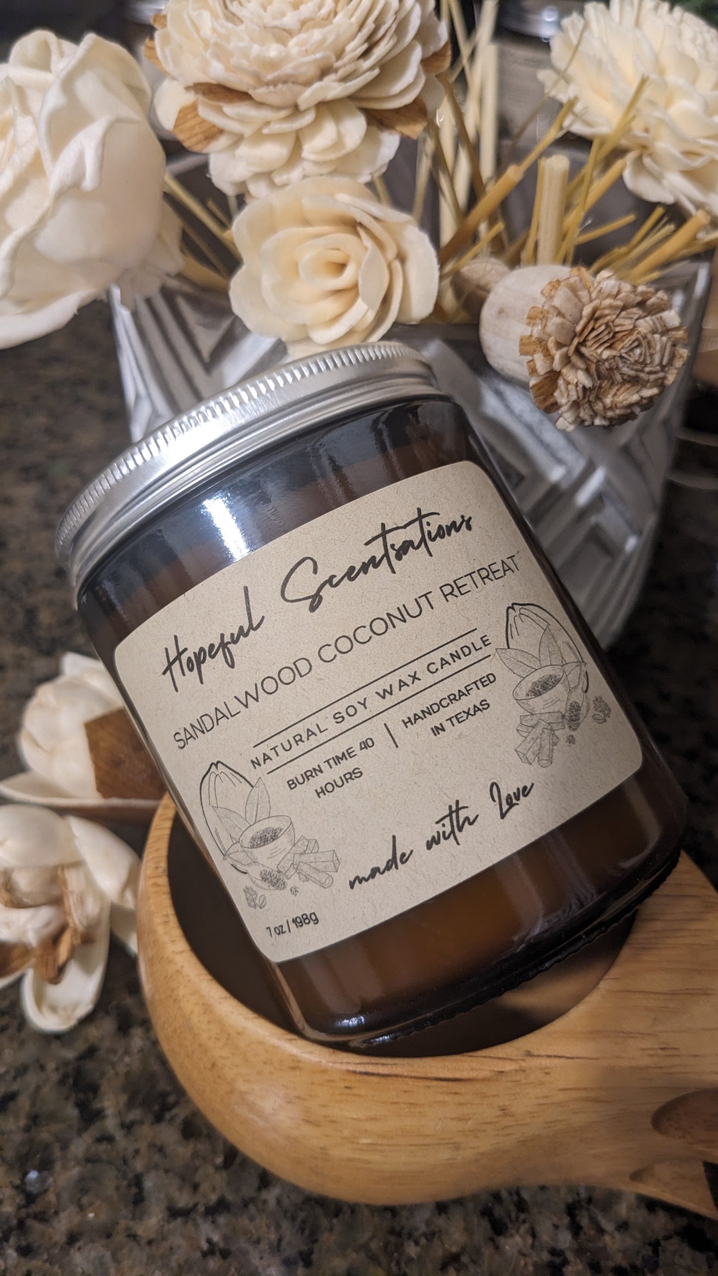 Sandalwood Coconut Soy Wax Candle